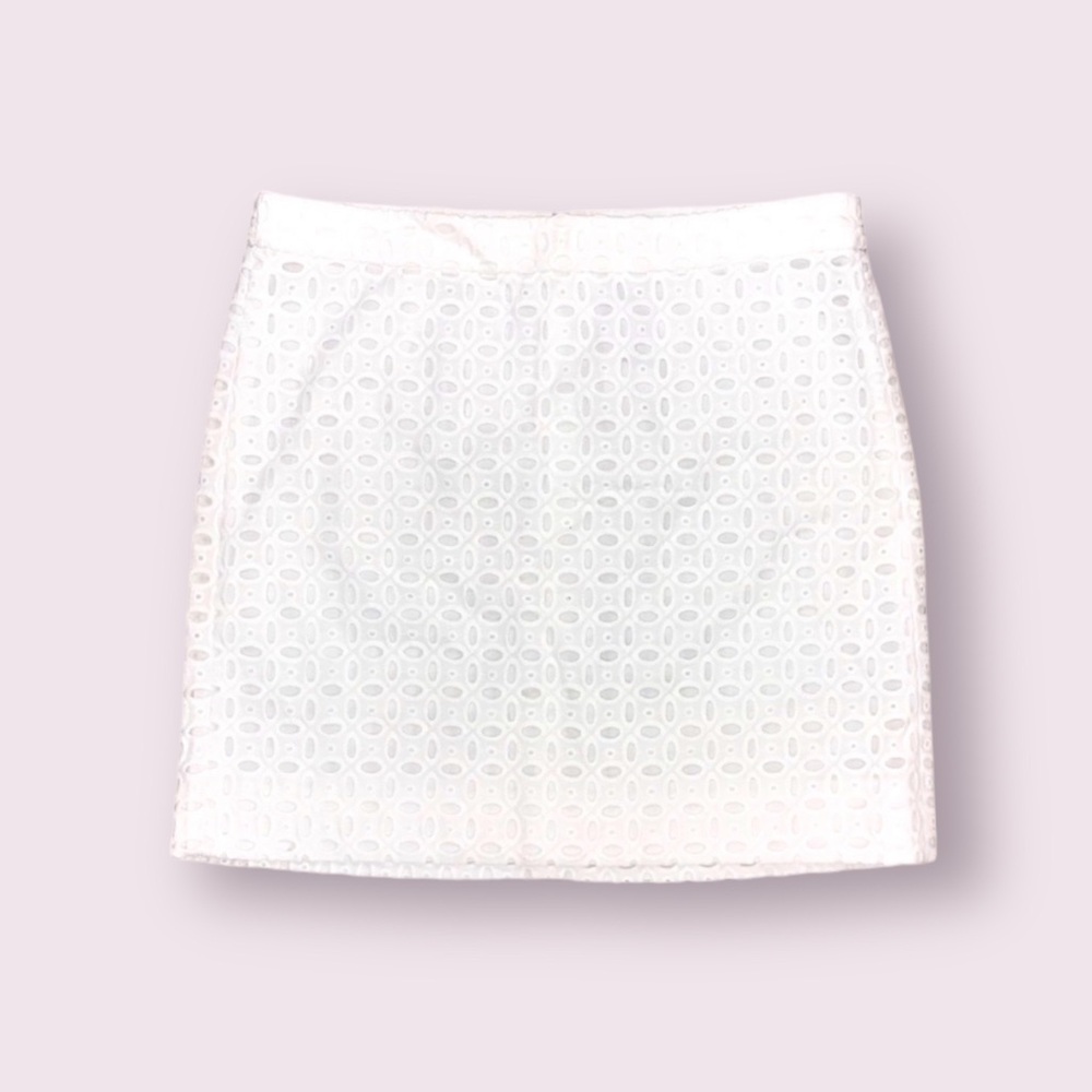 NWT J. Crew Eyelet Embroidered Mini Skirt Size 8